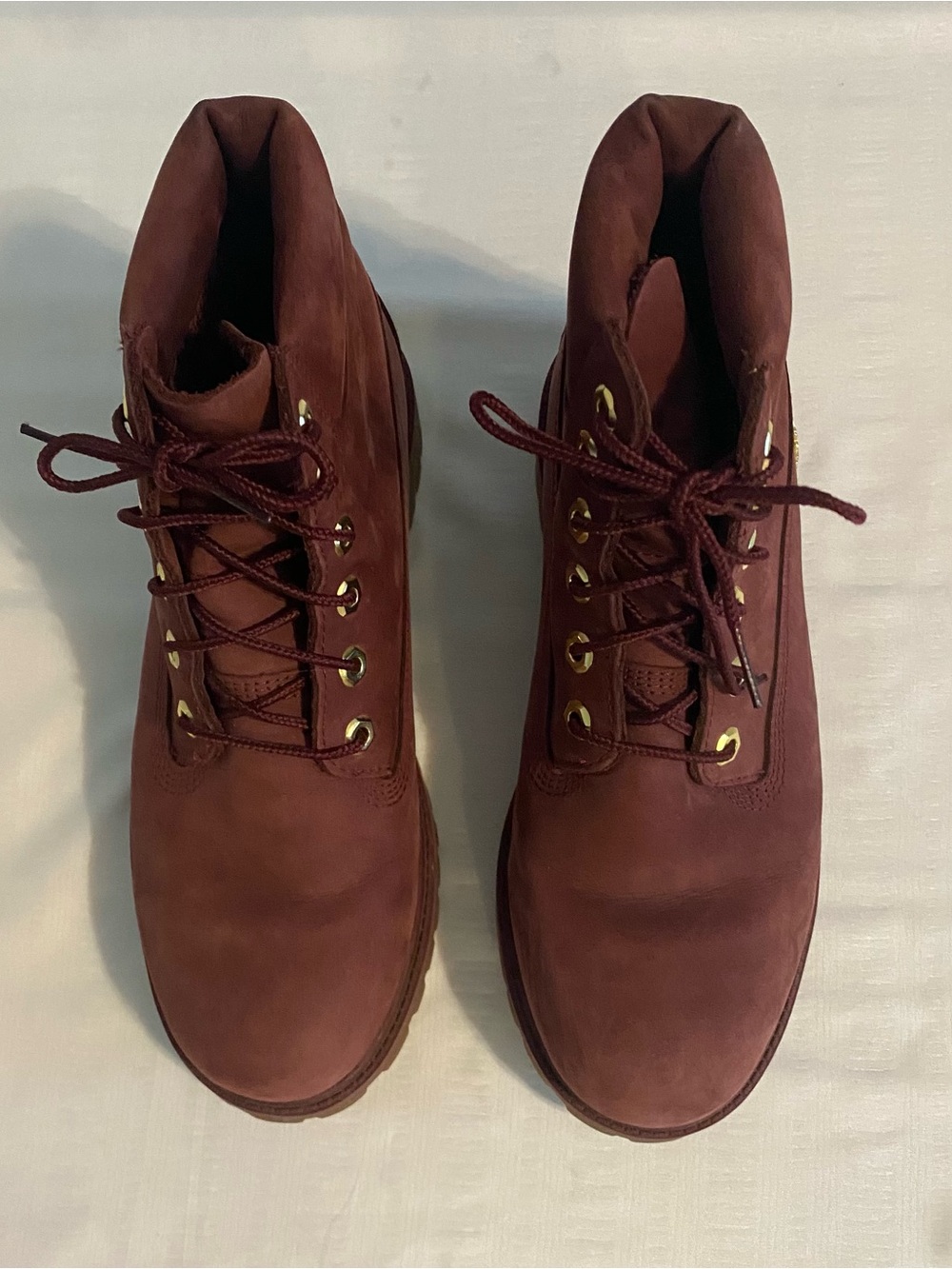Timberland Men's Lace-Up Work Boots - Burgundy/Maroon